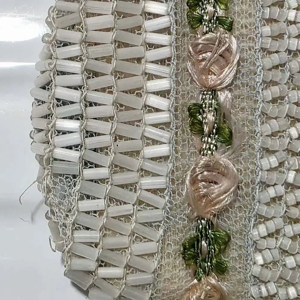 Vintage 1920s Art Deco Woven Beaded Clutch